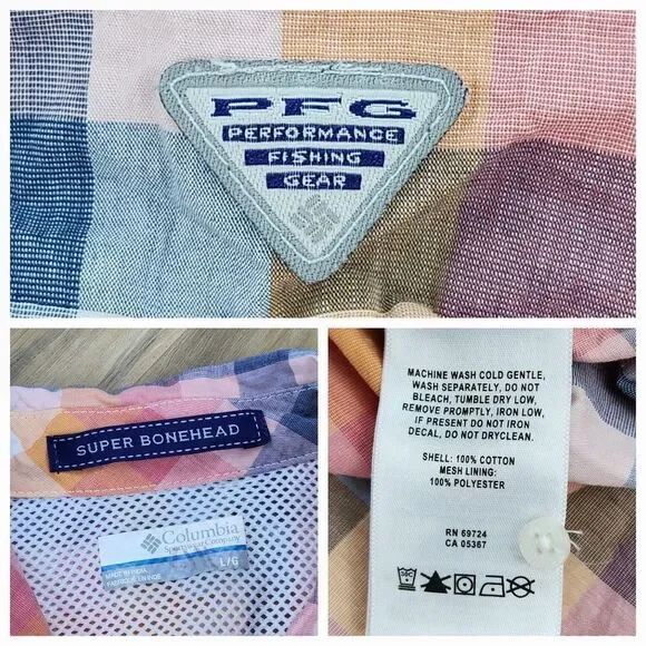 🔹️Columbia PFG Plaid Super Bonehead Button Front Sleeveless Dress Large - Picture 12 of 12